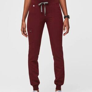 Figs Zamora Jogger Scrub Pants Burgundy